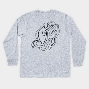 Organic Maze - Grey Kids Long Sleeve T-Shirt